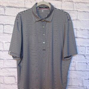 COPY - Ralph Lauren RLX  Men's Golf Shirt Black/White Stripe